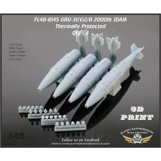 Flying Leathernecks FL48-8145 1/48 GBU-31(V)2/B 2000lb JDAM - Thermally Protected