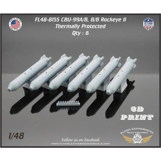 Flying Leathernecks FL48-8155 1/48 CBU-99A/B Rockeye II Cluster Bombs