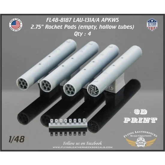 Flying Leathernecks FL48-8187 1/48 LAU-131A/A APKWS Pod Empty