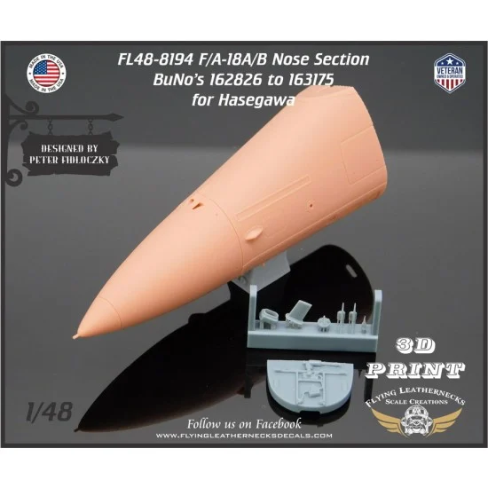 Flying Leathernecks FL48-8194 1/48 F/A-18A/B Nose BuNo 162826 to 163175 for Hasegawa kit