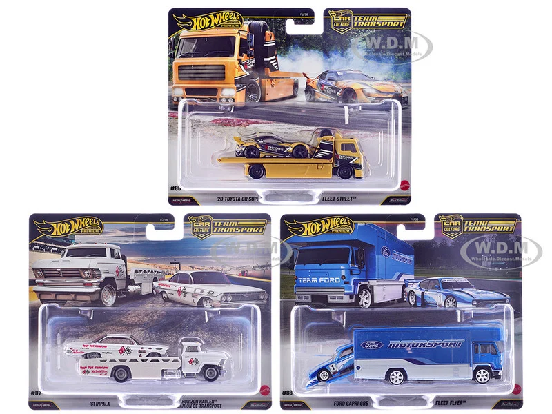 "Team Transport" 3 piece Set J 2025 "Car Culture" Series Diecast Model Cars by Hot Wheels - Other