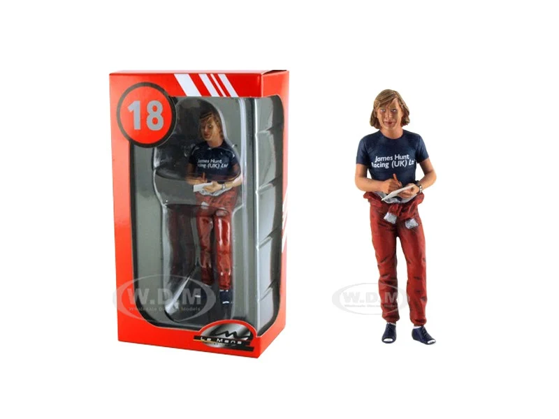 1977 Monaco GP James Hunt Standing Signing Autographs Figurine for 1/18 by Le Mans Miniatures - Accessories