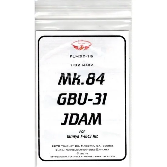 Flying Leathernecks FLM32-15 1/32 Mk.84 GBU-31 JDAM Mask for Tamiya F-15E / F-16CJ kits