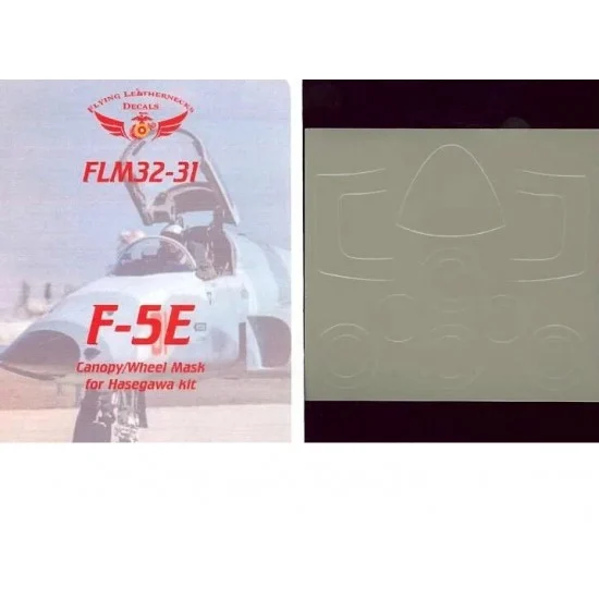Flying Leathernecks FLM32-31 1/32 F-5E Canopy/Wheel Mask for Hasegawa kits