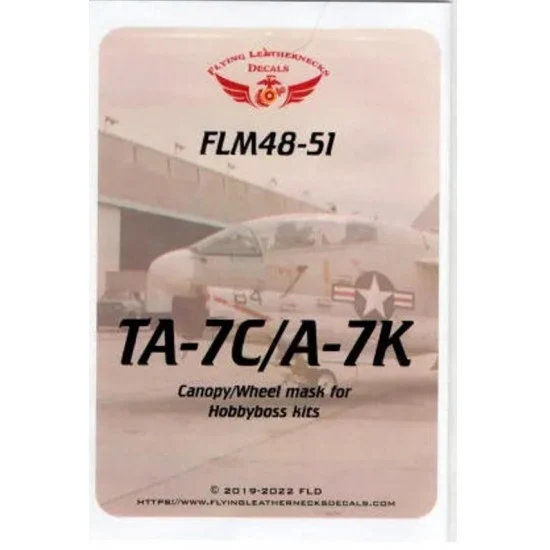 Flying Leathernecks FLM48-51 1/48 A-7K/TA-7C Canopy/Wheel Mask for Hobby Boss kits