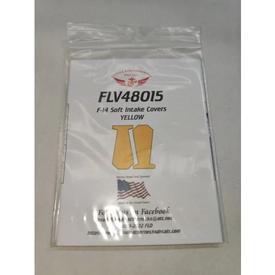 Flying Leathernecks FLV48015 1/48 F-14 Intake Covers - Yellow
