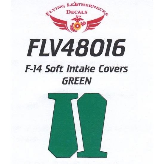 Flying Leathernecks FLV48016 1/48 F-14 Intake Covers - Green