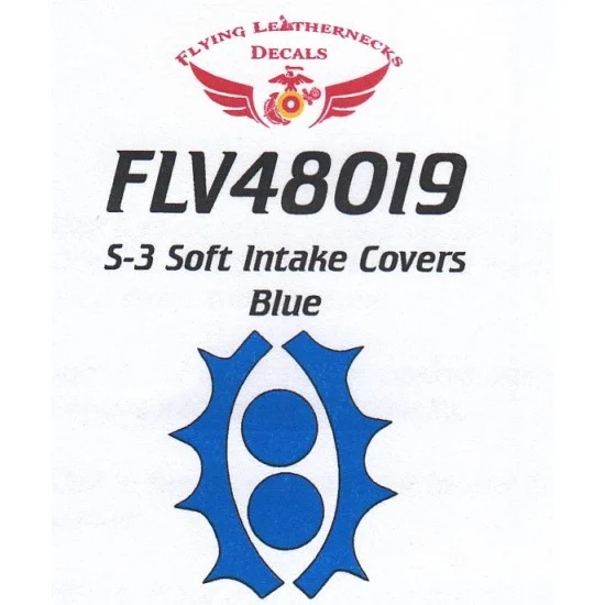 Flying Leathernecks FLV48019 1/48 S-3 Intake Covers - Blue