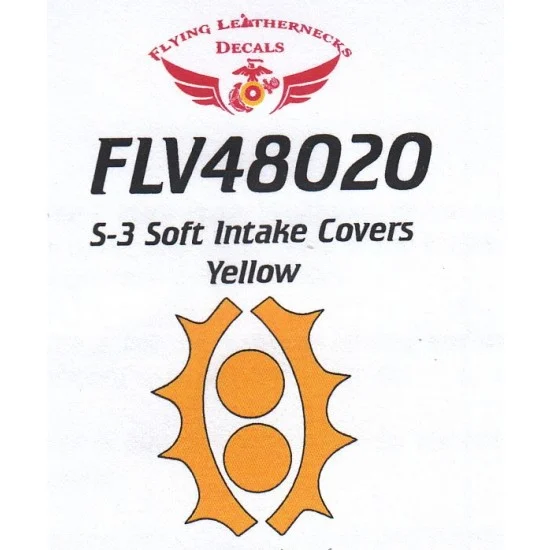 Flying Leathernecks FLV48020 1/48 S-3 Intake Covers - Yellow