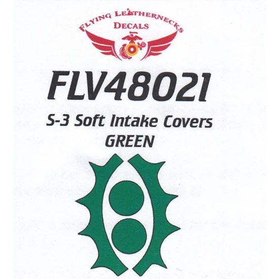 Flying Leathernecks FLV48021 1/48 S-3 Intake Covers - Green