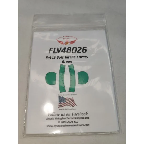 Flying Leathernecks FLV48026 1/48 F/A-18 Intake Covers - Green