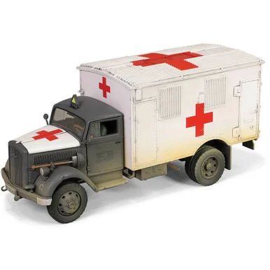 Kfz305 Opel Blitz 3-Ton Ambulance 1/32 Die Cast Model - White