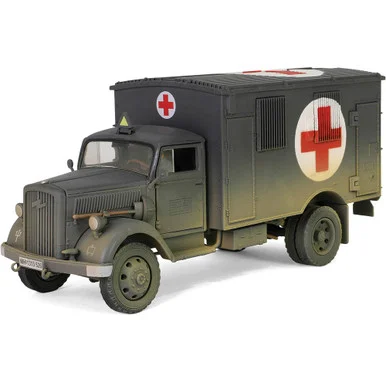 Kfz305 Opel Blitz 3-Ton Ambulance 1/32 Die Cast Model - Gray