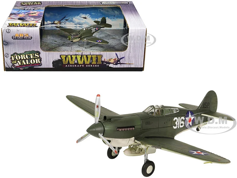 Curtiss P-40B HAWK 81A-2 (P-8127) Aircraft Fighter "47th Pursuit Squadron (15th Pursuit Group), Serial : 316/15P, Hawaiian Islands Pearl Habor" (7 December 1941) "WW2 Aircrafts Series" 1/72 Diecast Model by Forces of Valor