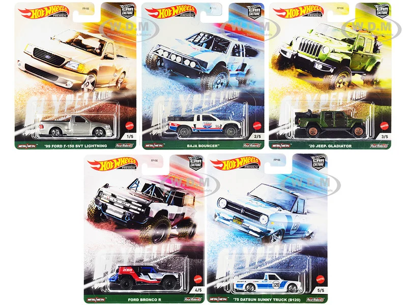 "Hyper Haulers" 5 piece Set "Car Culture" Series Diecast Model Cars by Hot Wheels - Other