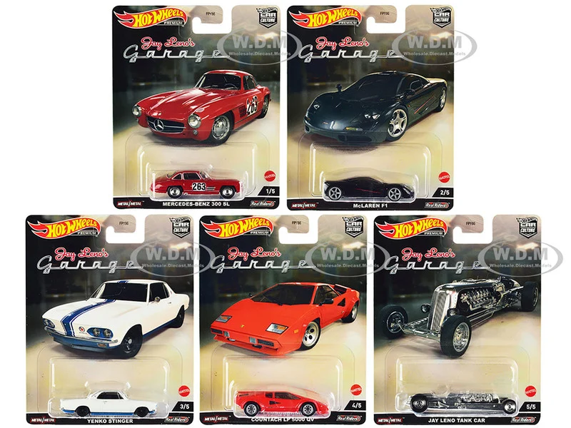 "Jay Leno’s Garage" 5 piece Set "Car Culture" Series Diecast Model Cars by Hot Wheels - Movie/TV Series Models