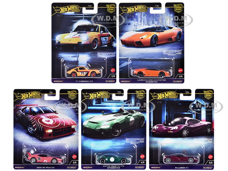 "Exotic Envy" 5 piece Set "Car Culture" 2024 Series G Diecast Model Cars by Hot Wheels - Other