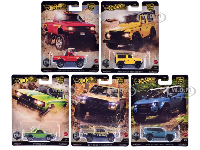 "HW Off Road" 5 piece Set "Car Culture" 2024 Series H Diecast Model Cars by Hot Wheels - Other