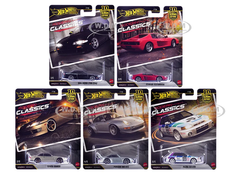 "Modern Classics" 5 piece Set "Car Culture 10th Anniversary" 2026 Series S Diecast Model Cars by Hot Wheels - Other