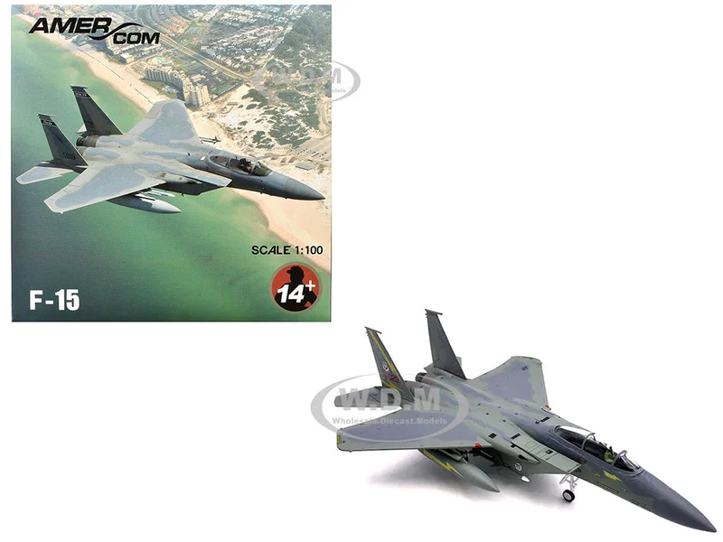 McDonnell Douglas F-15A Eagle Aircraft "Spittin Kittens, 5th Fighter-Interceptor Squadron, Tactical Air Command, Minot AFB" (1985) United States Air Force 1/100 Diecast Model Airplane