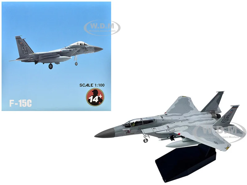 McDonnell Douglas F-15C Eagle Aircraft "MiG Killer, Gulf Spirit, 58th Tactical Fighter Squadron, 33rd Tactical Fighter Wing, Desert Storm" (1991) United States Air Force 1/100 Diecast Model Airplane