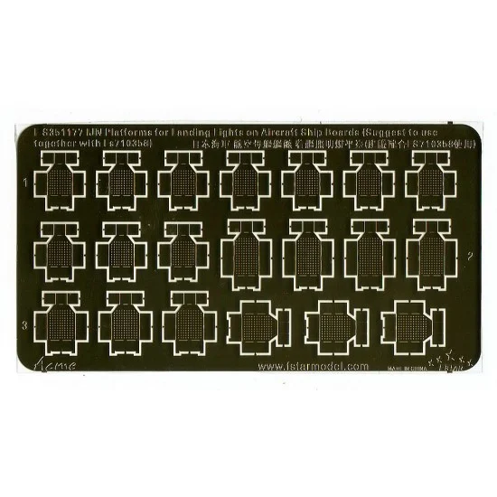 Five Star Models 351177 1/350 WWII IJN Platforms for Landing Lights on Aircraft Carrier Ship Boards - Model Ships & Boats