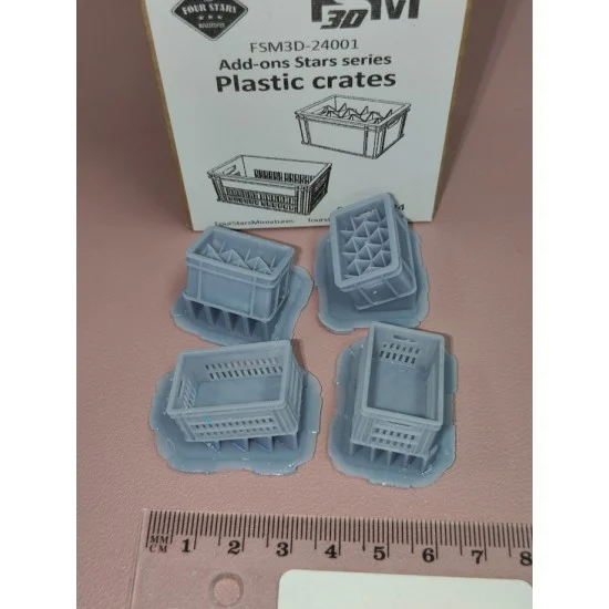 Four Stars Miniatures 3D-24001 1/24 Plastic Crates