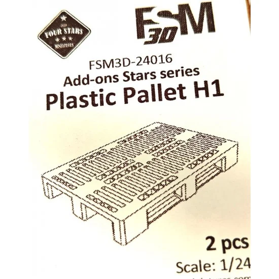 Four Stars Miniatures 3D-24016 1/24 Plastic Pallet H1 (2pcs)