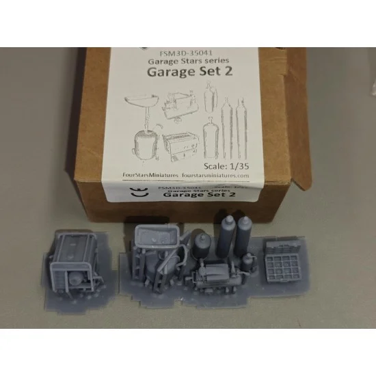 Four Stars Miniatures 1/35 Garage Set #2 (workshop equipment) - Scenics & Diorama