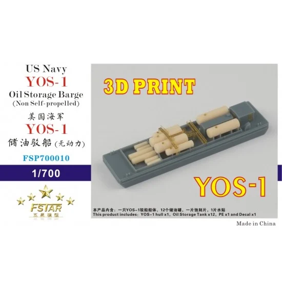 Five Star Models P700010 1/700 US Navy YOS-1 Oil Storage Barge (Non Self-propelled, 3D Printing) Model Kit