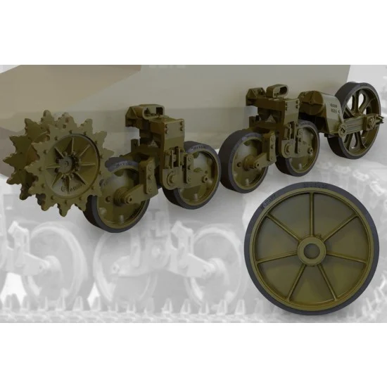 Fury 35015 1/35 US Light Tank M5A1 (Late)/M8 HMC (Late) Suspension Set - Military Vehicles & Tanks