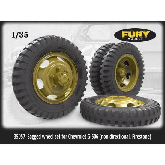 Fury 35057 1/35 Chevrolet G-506 (non directional, Firestone) Sagged Wheel set