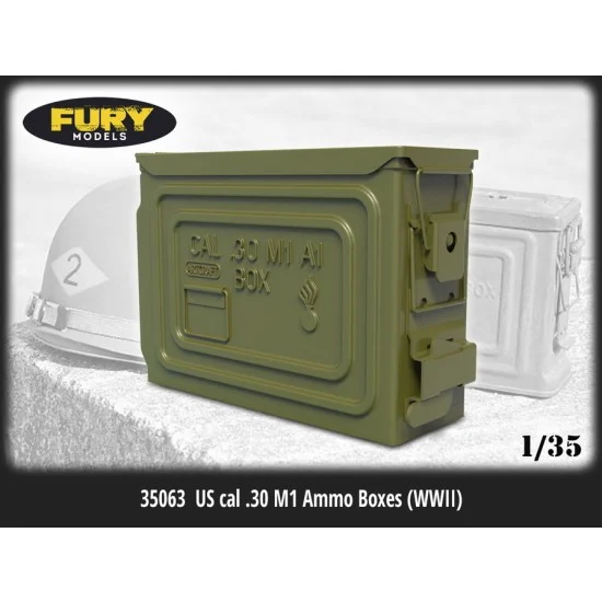 Fury 35063 1/35 WWII US cal .30 M1 Ammo Boxes (6pcs) - Military Vehicles & Tanks