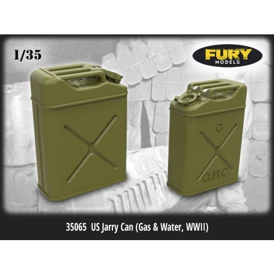 Fury 35065 1/35 WWII US Gas and Water Jerry Can (8pcs) - Scenics & Diorama
