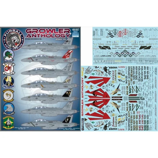 Furball 48-087 Decals for 1/48 Boeing EA-18G Growler Anthology PART IV
