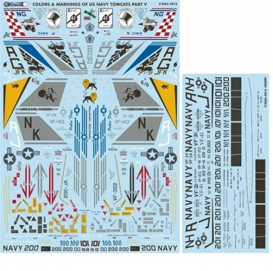 Furball FDS-4813 Decals for 1/48 US Navy Tomcat Colours & Markings Part V