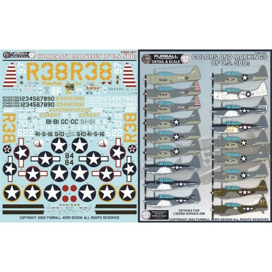 Furball FDS-4827 Decals for 1/48 Colours and Markings of US SBDs