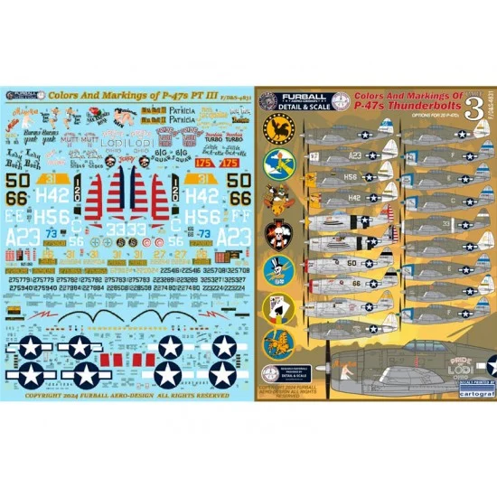 Furball FDS-4831 1/48 P-47s Colours and Markings Decal Part 3 - P-47D, Pacific Theater