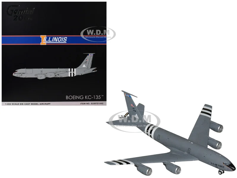 Boeing KC-135R Stratotanker Tanker Aircraft "Illinois Air National Guard" (63-7981) United States Air Force "Gemini 200" Series 1/200 Diecast Model Airplane by GeminiJets