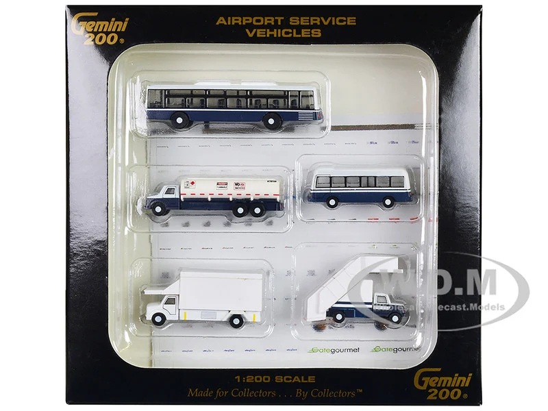 Airport Service Vehicles Set of 5 pieces "Gemini 200" Series Diecast Models by GeminiJets - Accessories