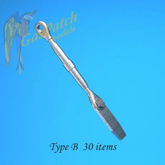 GasPatch 12-48008 1/48 Metal Turnbuckles Type B (30pcs)