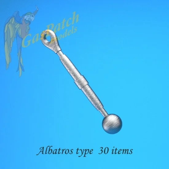 GasPatch 13-48010 1/48 Metal Turnbuckles Albatros Type (30pcs)