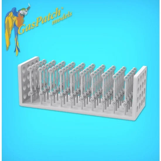 GasPatch 19-48161 1/48 Resin Turnbuckles Type A (50pcs)