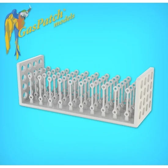 GasPatch 19-48166 1/48 Resin Turnbuckles Type Anchor Points (50pcs)
