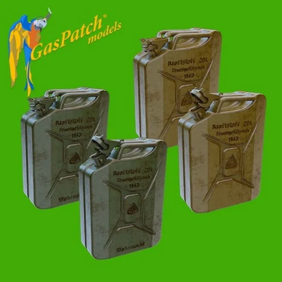 GasPatch 23-35290 1/35 German Fuel Jerry Cans 1943 ABP & SCHWELM (12pcs)