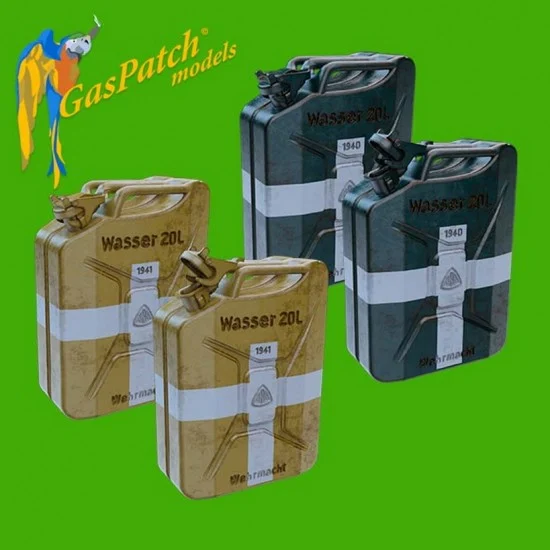 GasPatch 23-35292 1/35 German Water Jerry Cans 1940-41 ABP (12pcs)