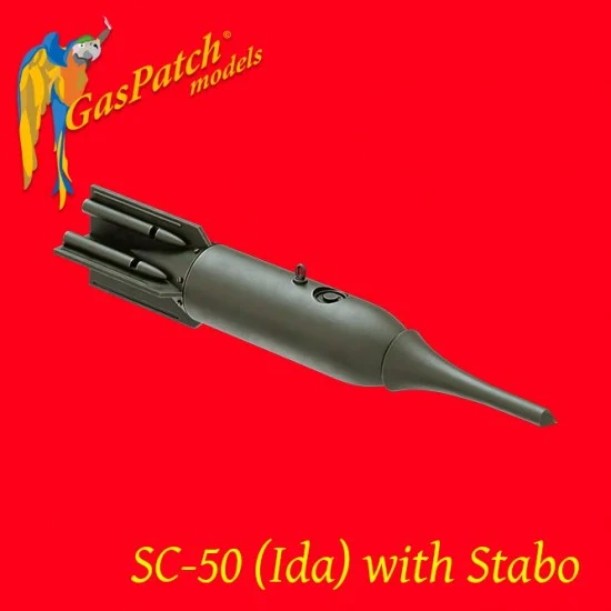 GasPatch 25-32387 1/32 WWII German Bombs - SC-50 Ida with Stabo (4pcs)
