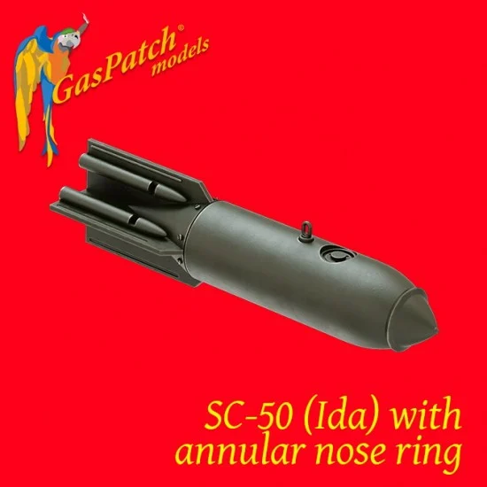 GasPatch 25-32388 1/32 WWII German Bombs - SC-50 Ida with Annular Nose Ring (4pcs)
