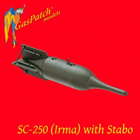 GasPatch 25-32390 1/32 WWII German Bombs - SC 250 Irma with Stabo (4pcs)