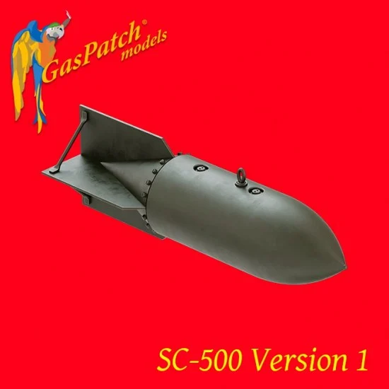 GasPatch 25-48380 1/48 WWII German Bombs - SC-500 Version 1 (2pcs)